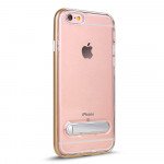 Wholesale iPhone SE (2020) / 8 / 7 Clear Armor Bumper Kickstand Case (Champagne Gold)